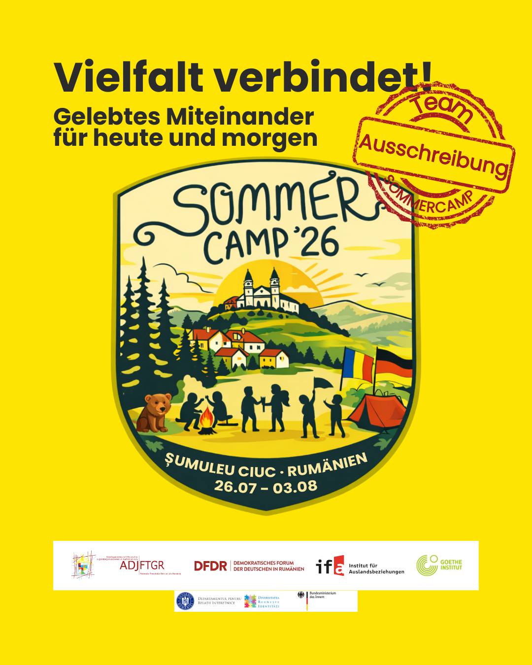 Sommercamp 2026: Deutschlehrkräfte und Campleitung gesucht