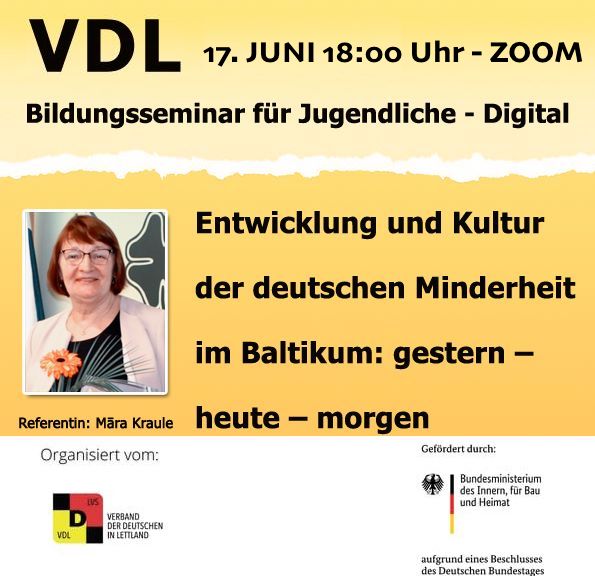 VDL Bildungsseminar für Jugendliche - Digital 2021